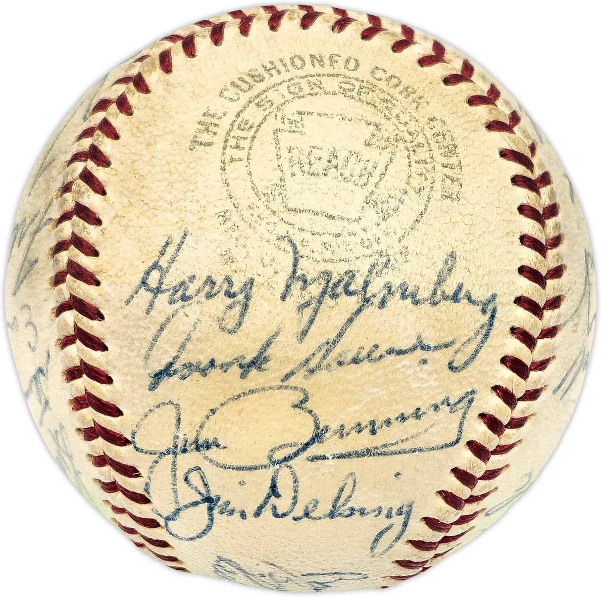 1955 Detroit Tigers Team Signed Autographed Official Harridge AL Baseball With 30 Signatures Including Al Kaline Beckett BAS #AD43528