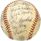 1972 New York Yankees Team Signed Autographed Official League Baseball With 20 Signatures Including Thurman Munson Beckett BAS #AD43529