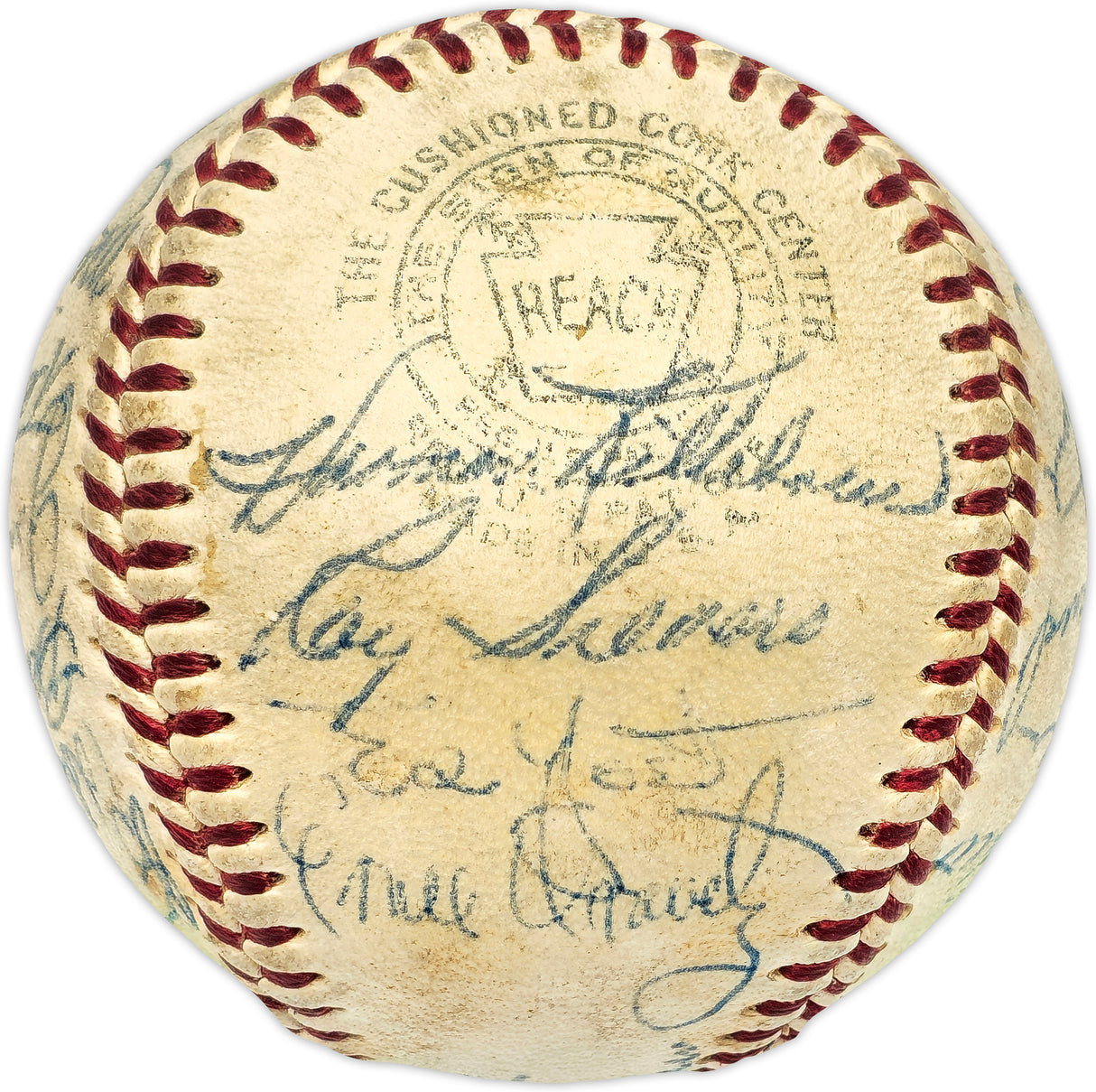 1955 Washington Senators Team Signed Autographed Official Harridge AL Baseball With 27 Signatures Including Harmon Killebrew (Rookie) Beckett BAS #AD43530