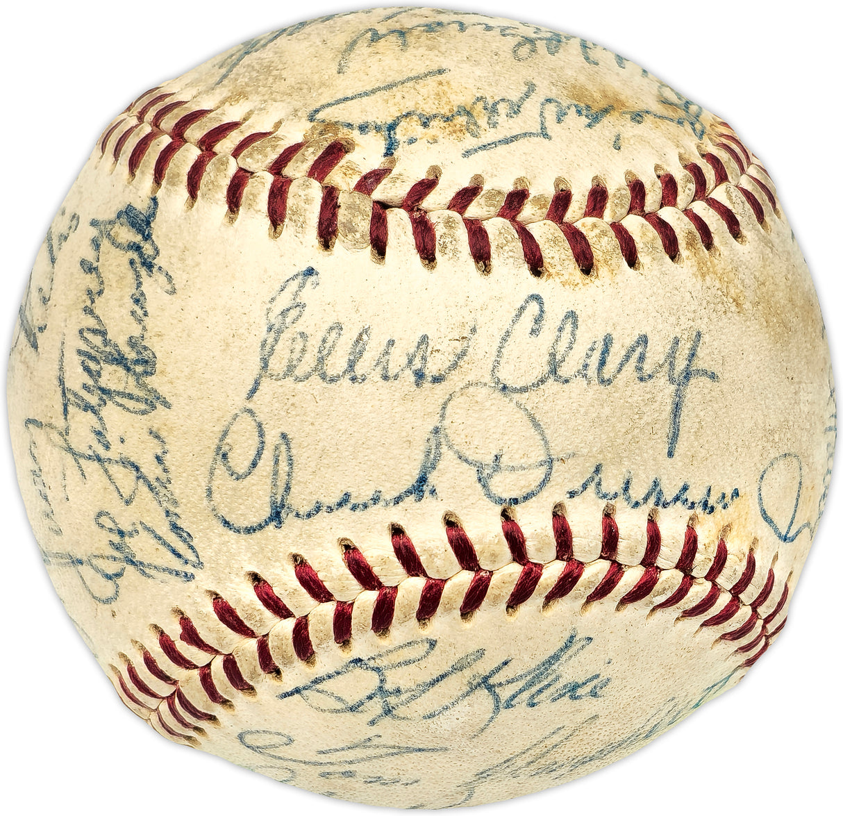 1955 Washington Senators Team Signed Autographed Official Harridge AL Baseball With 27 Signatures Including Harmon Killebrew (Rookie) Beckett BAS #AD43530