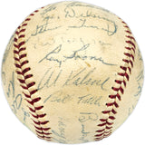 1955 Detroit Tigers Team Signed Autographed Official Harridge AL Baseball With 30 Signatures Including Al Kaline Beckett BAS #AD43533