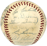 1955 Detroit Tigers Team Signed Autographed Official Harridge AL Baseball With 30 Signatures Including Al Kaline Beckett BAS #AD43533