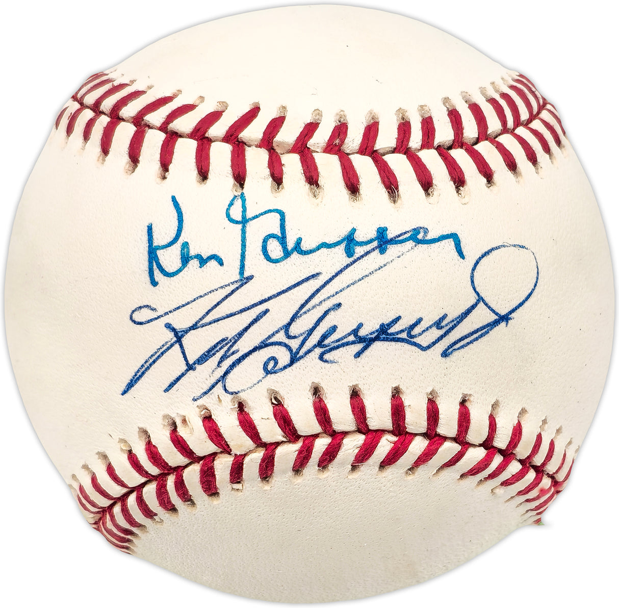 Ken Griffey Jr. & Sr. Autographed Official AL Baseball Seattle Mariners Beckett BAS #AD43485