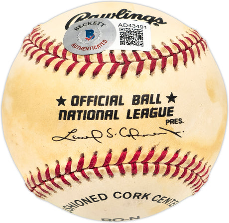 Sandy Koufax Autographed Official NL Baseball Los Angeles Dodgers Beckett BAS #AD43491