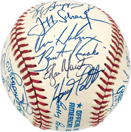 1990 Seattle Mariners Team Signed Autographed Official AL Baseball With 28 Signatures Including Ken Griffey Jr. & Edgar Martinez Beckett BAS #AD43519