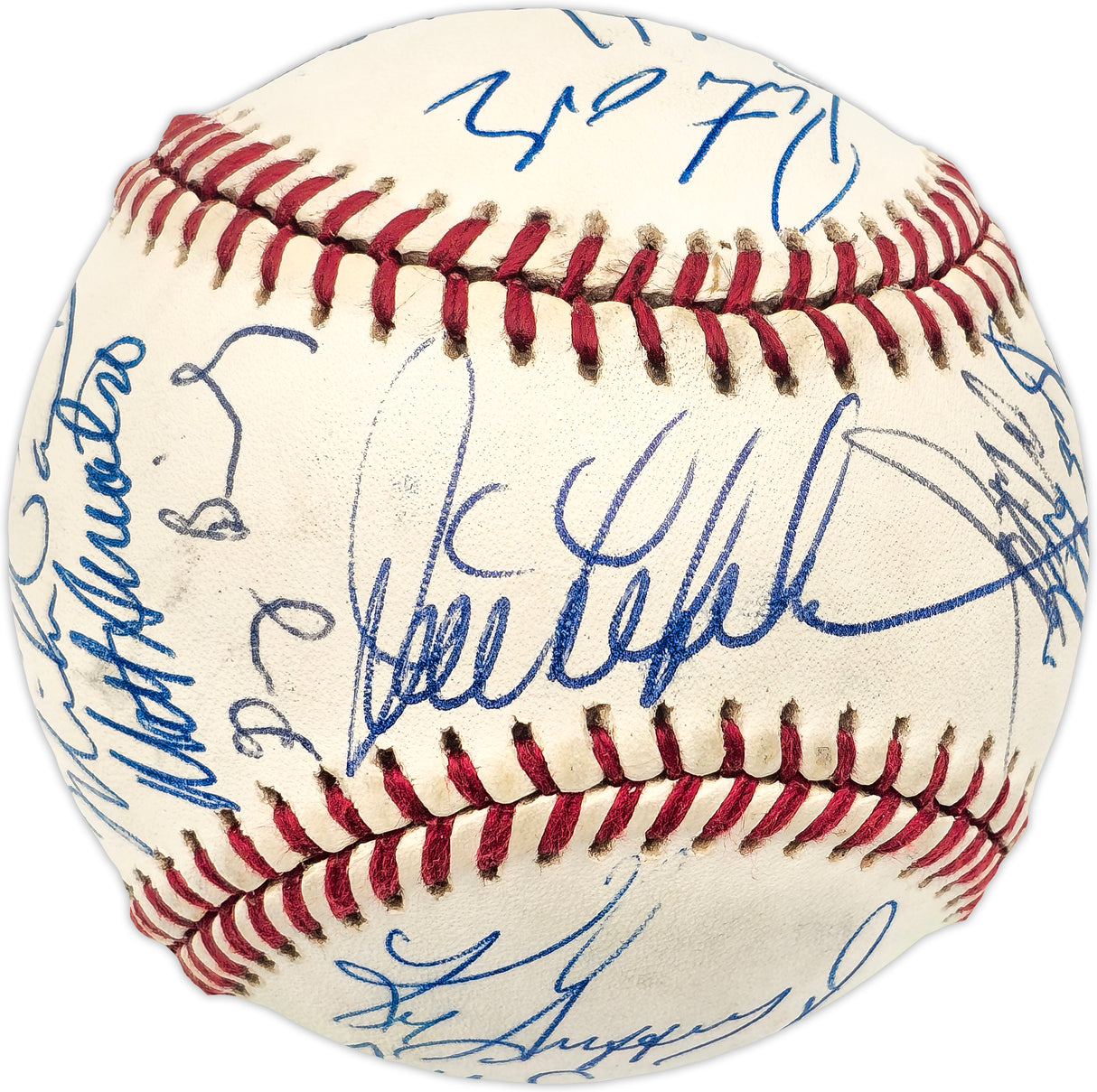 1990 Seattle Mariners Team Signed Autographed Official AL Baseball With 28 Signatures Including Ken Griffey Jr. & Edgar Martinez Beckett BAS #AD43519