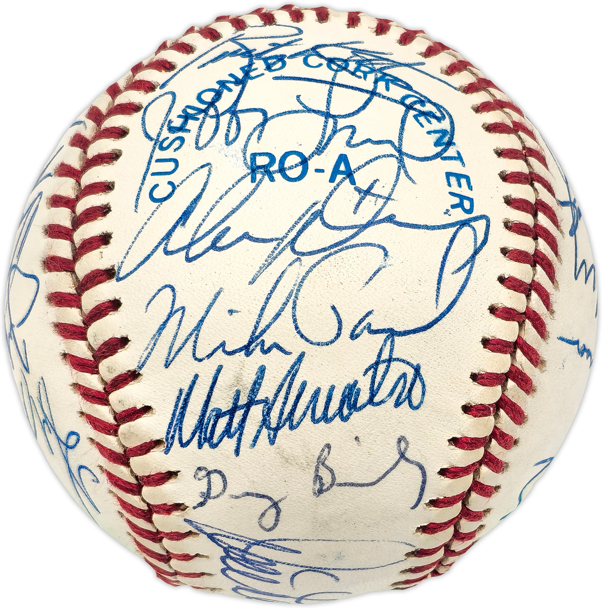 1990 Seattle Mariners Team Signed Autographed Official AL Baseball With 28 Signatures Including Ken Griffey Jr. & Edgar Martinez Beckett BAS #AD43519