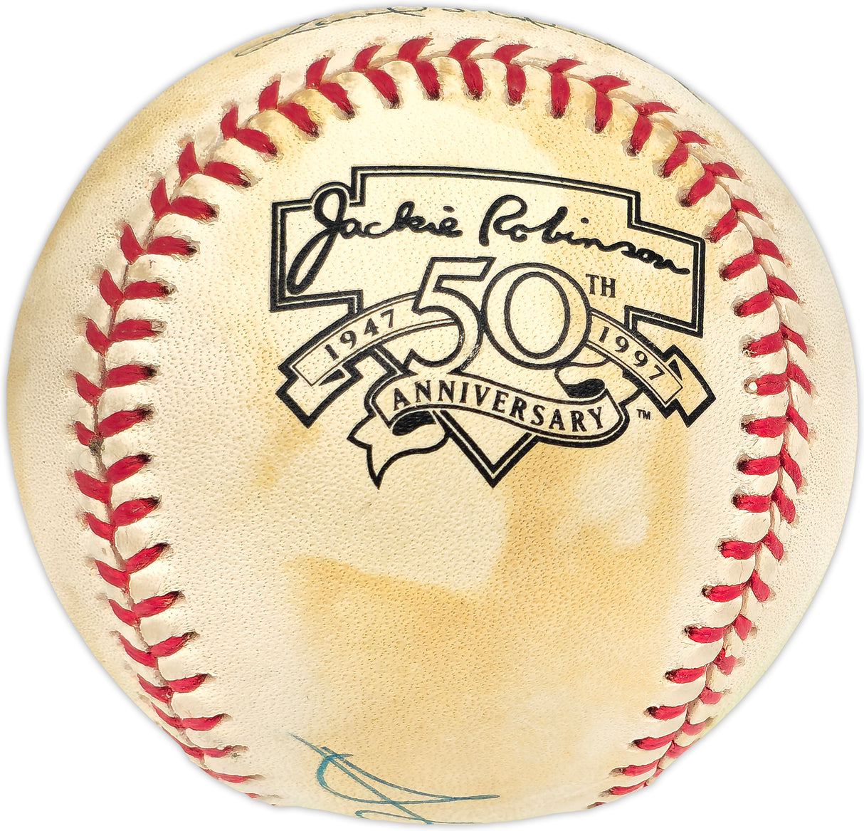 Hank Aaron Autographed Official Jackie Robinson 50th Anniversary NL Baseball Atlanta Braves #873/1947 Beckett BAS #AD43510