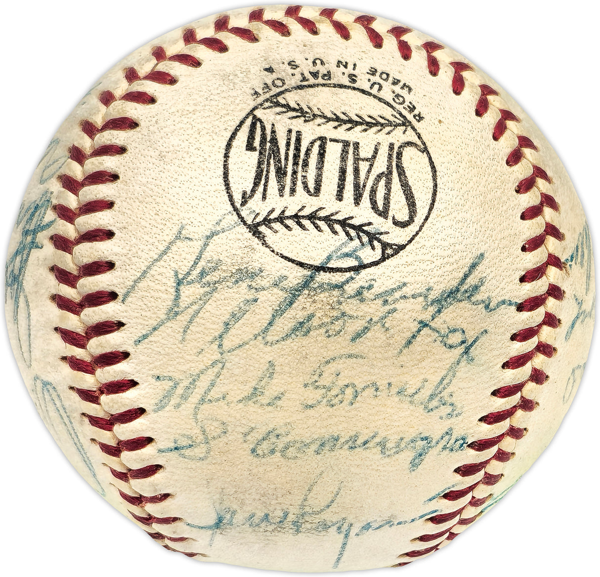 1953 Chicago White Sox Team Autographed Official Spalding Baseball With 19 Signatures Including Nellie Fox Beckett BAS #AE08362