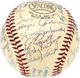 1953 Cincinnati Reds Team Autographed Official Giles NL Baseball With 31 Signatures Including Rogers Hornsby Beckett BAS #AE08364