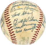 1955 Kansas City A's Team Autographed Official Harridge AL Baseball With 21 Signatures Including Enos Slaughter Beckett BAS #AE08361