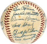 1955 Kansas City A's Team Autographed Official Harridge AL Baseball With 21 Signatures Including Enos Slaughter Beckett BAS #AE08361