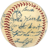 1953 New York Yankees World Series Champs Team Autographed Official Harridge AL Baseball With 21 Signatures Including Mickey Mantle (Vintage) Beckett BAS #AE08360