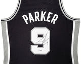 San Antonio Spurs Tony Parker Autographed Black Authentic Mitchell & Ness 2001-02 HWC Swingman Rookie Year Jersey Size L Beckett BAS Witness Stock #222834