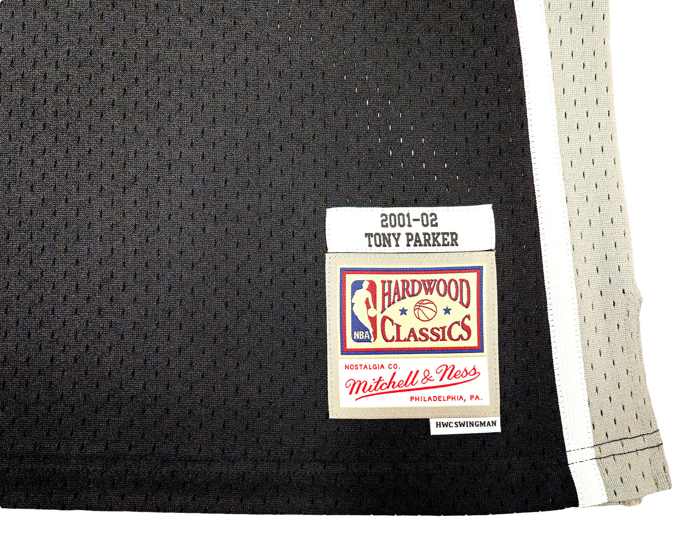 San Antonio Spurs Tony Parker Autographed Black Authentic Mitchell & Ness 2001-02 HWC Swingman Rookie Year Jersey Size XXL Beckett BAS Witness Stock #222836