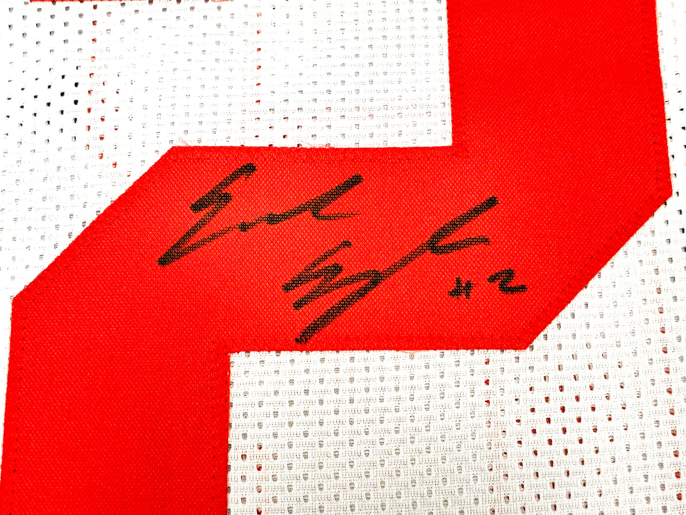 Ohio State Buckeyes Emeka Egbuka Autographed White Jersey Beckett BAS Witness Stock #222842