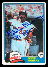 Eddie Murray Autographed Porcelain Baseball Card Set Baltimore Orioles "ROY 77, 81 HRC & 504 HR" With 3 Signed Cards #21/504 Signature Series #A14889