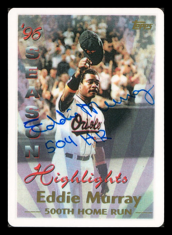 Eddie Murray Autographed Porcelain Baseball Card Set Baltimore Orioles "ROY 77, 81 HRC & 504 HR" With 3 Signed Cards #21/504 Signature Series #A14889