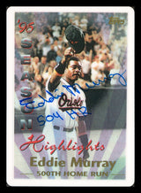 Eddie Murray Autographed Porcelain Baseball Card Set Baltimore Orioles "ROY 77, 81 HRC & 504 HR" With 3 Signed Cards #21/504 Signature Series #A14889