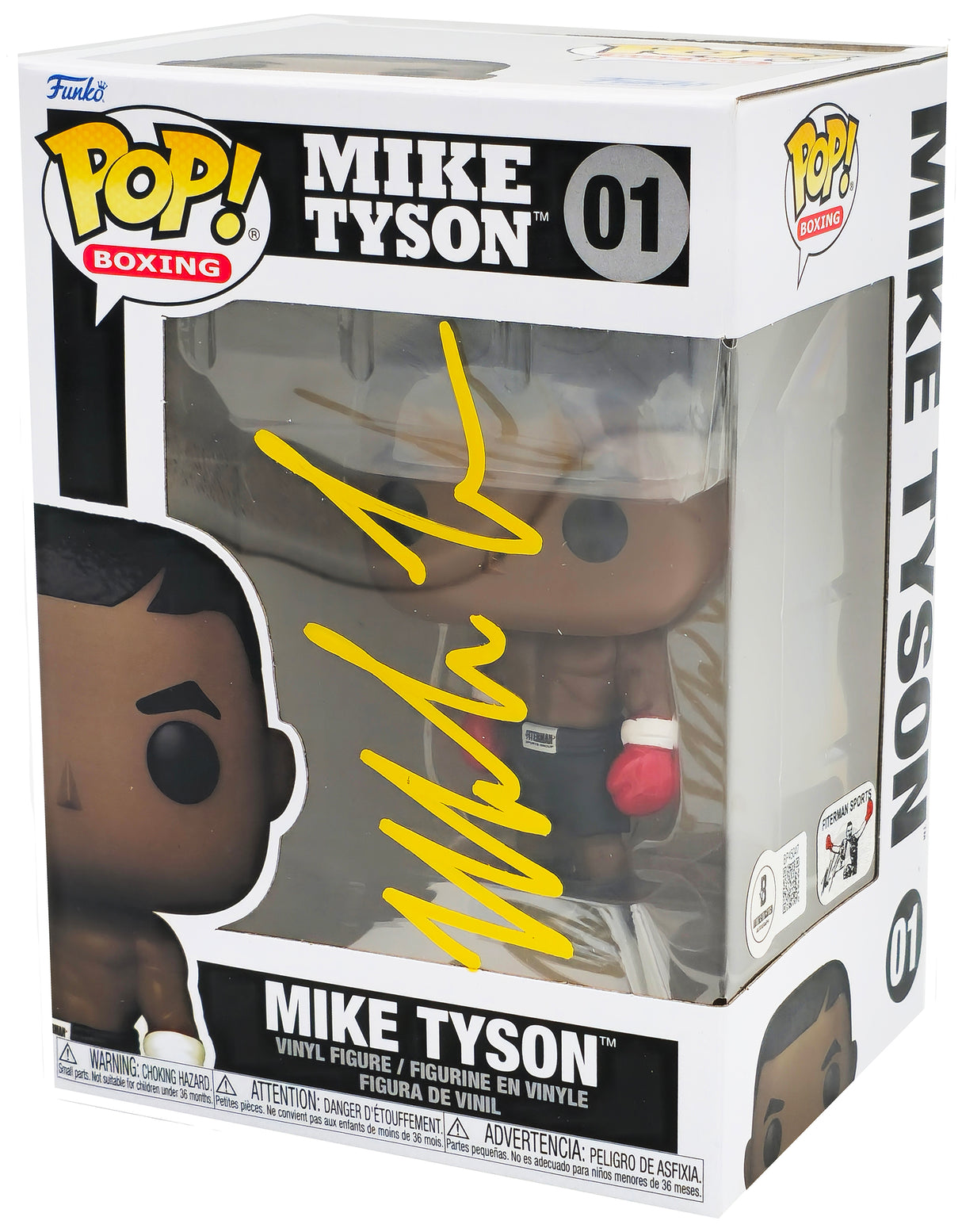 Mike Tyson Autographed Funko Pop Vinyl Figurine #01 Beckett BAS QR Stock #237080