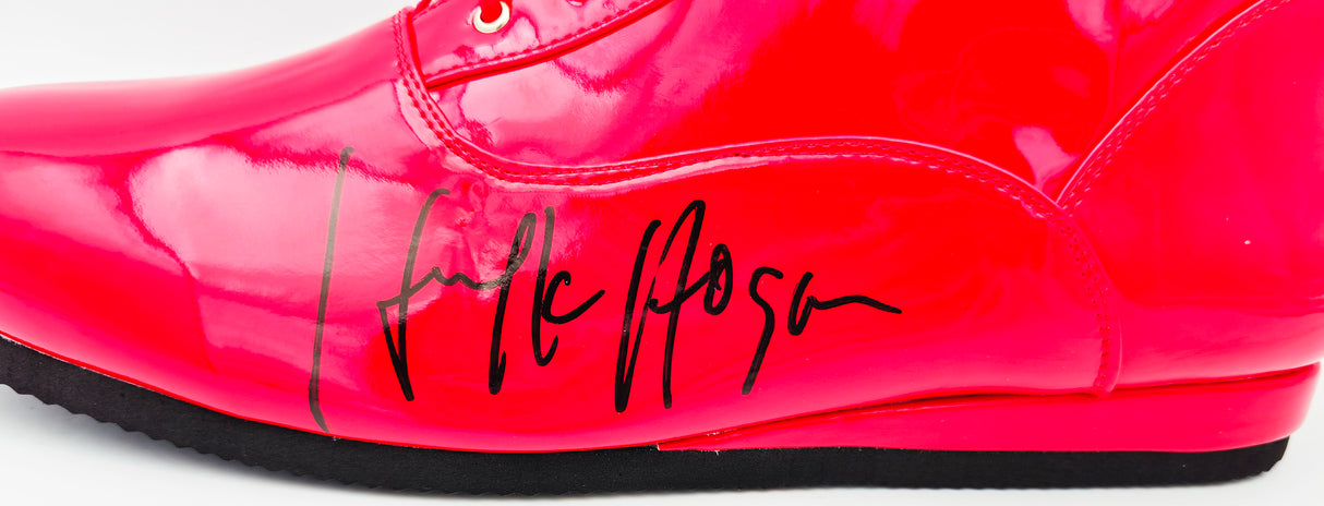 Hulk Hogan Autographed Red Left Foot Boot Shoes WWE JSA Stock #237076