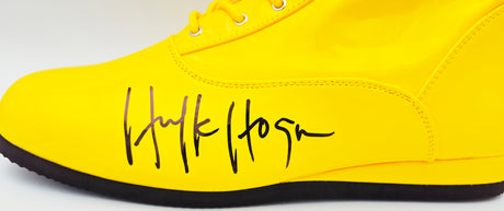 Hulk Hogan Autographed Yellow Left Foot Boot Shoes WWE JSA Stock #237074