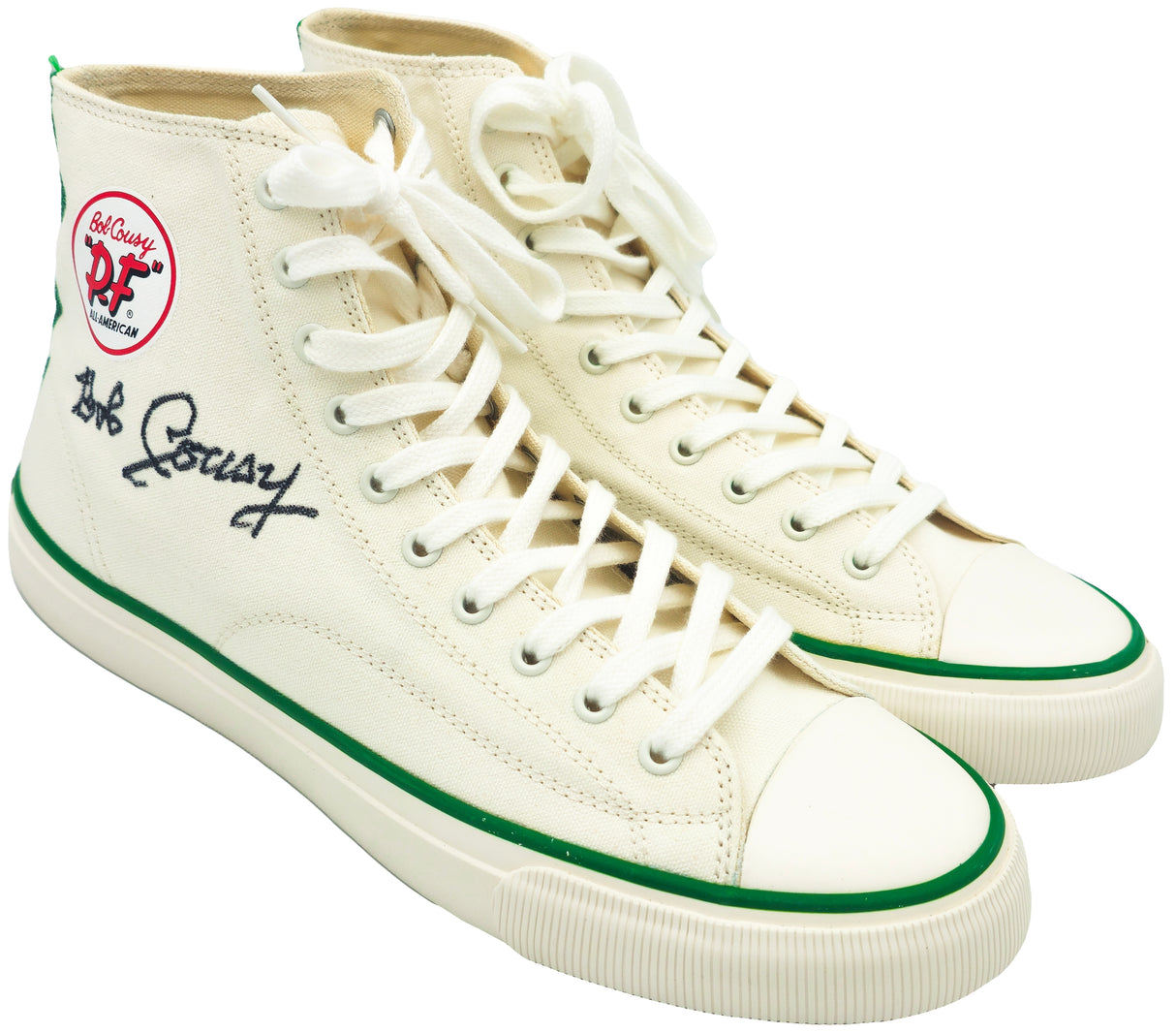 Bob Cousy Autographed White P.F. Flyers All-American HI Cousy Shoes Boston Celtics Size 12 Beckett BAS Witness Stock #236685