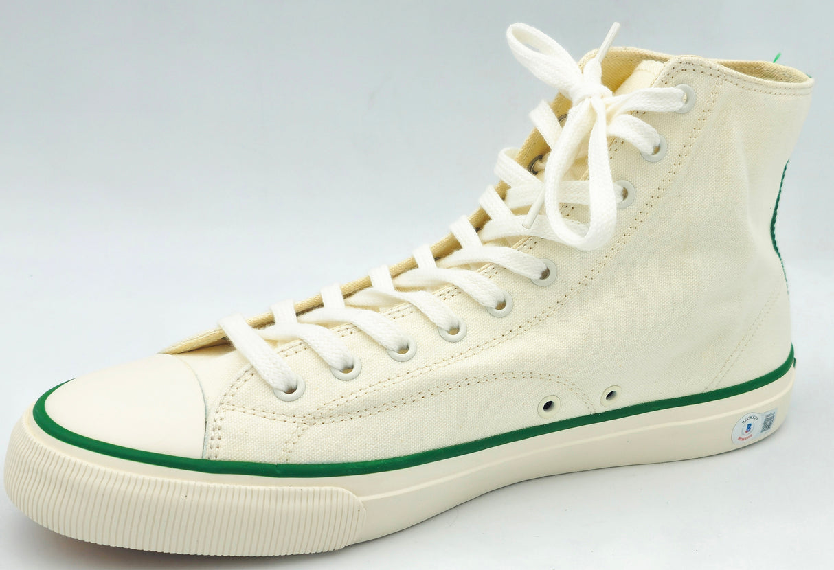 Bob Cousy Autographed White P.F. Flyers All-American HI Cousy Shoes Boston Celtics Size 12 Beckett BAS Witness Stock #236685