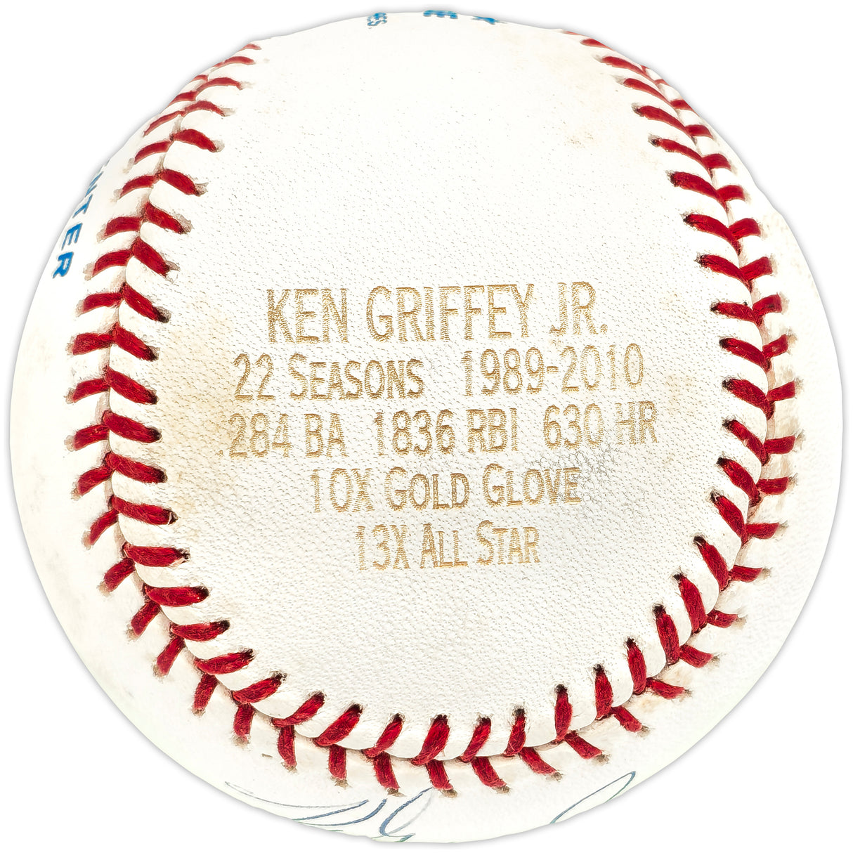 Ken Griffey Jr. Autographed Official Stat Logo Baseball Seattle Mariners #2/100 Vintage Signature PSA/DNA #P72168