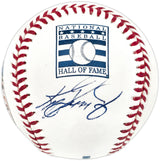 Ken Griffey Jr. Autographed Official HOF Logo Baseball Seattle Mariners Hand Painted Portrait #1/1 PSA/DNA #AC72141