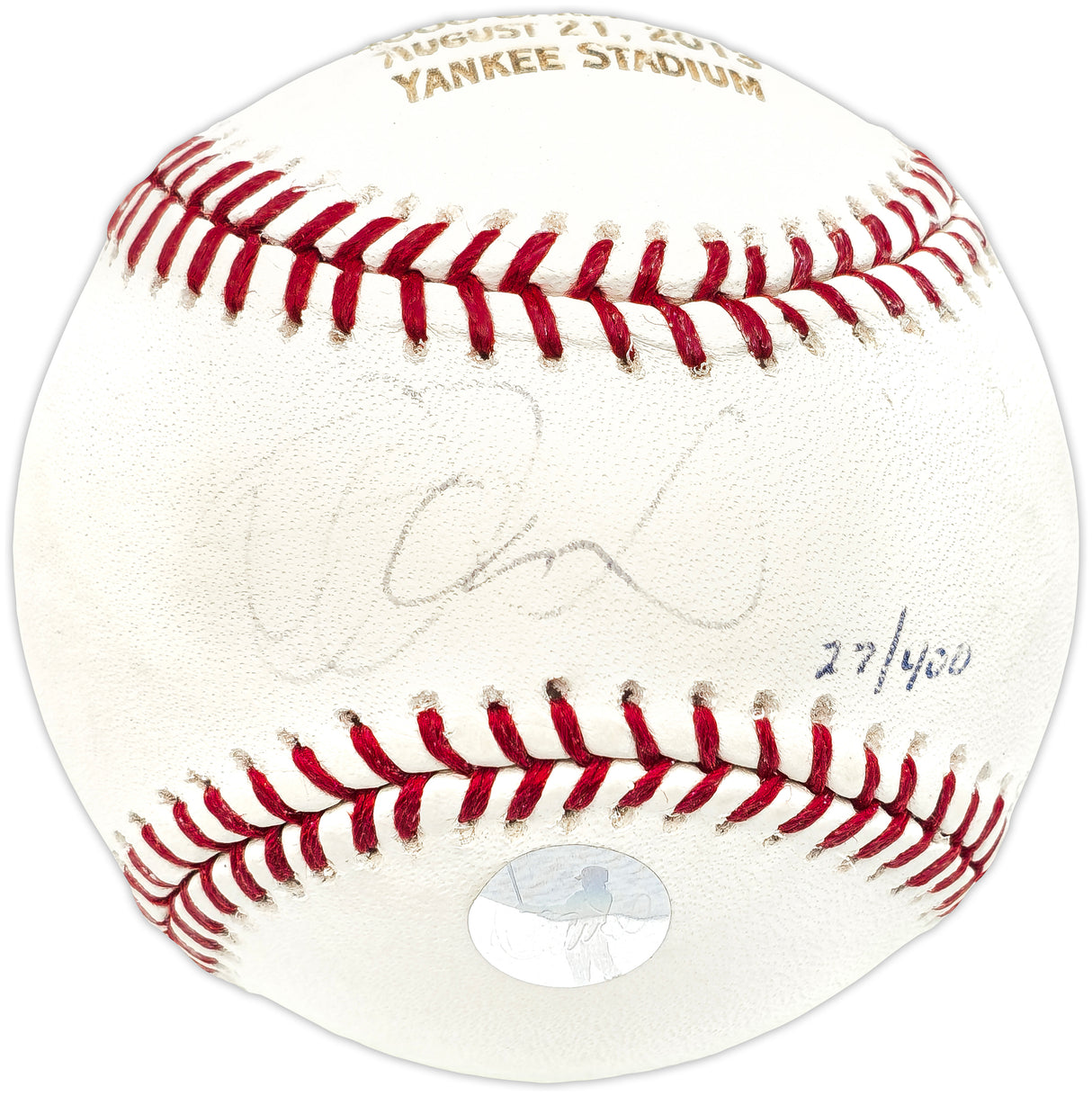 Ichiro Suzuki Autographed Official Stat Logo Baseball Seattle Mariners New York Yankees #27/400 IS Holo SKU #237291