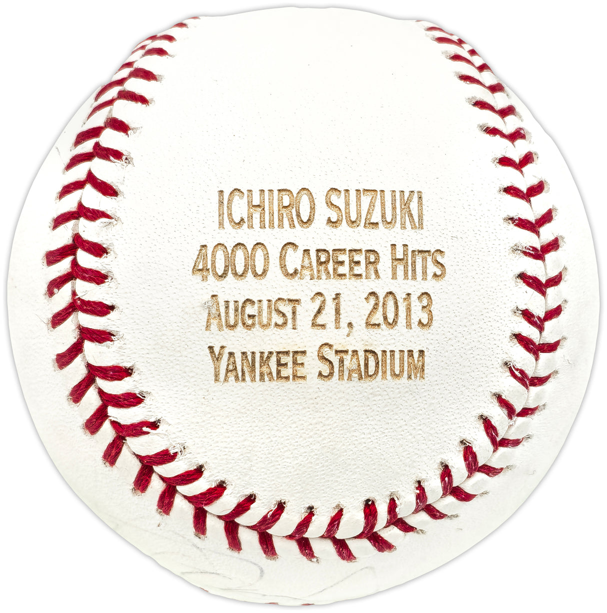 Ichiro Suzuki Autographed Official Stat Logo Baseball Seattle Mariners New York Yankees #27/400 IS Holo SKU #237291