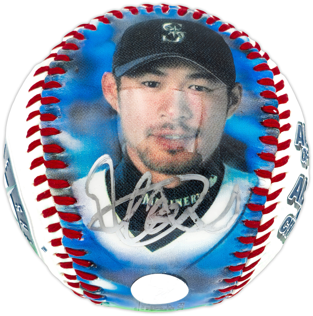 Ichiro Suzuki Autographed Official Stat Logo Baseball Seattle Mariners IS Holo SKU #237294