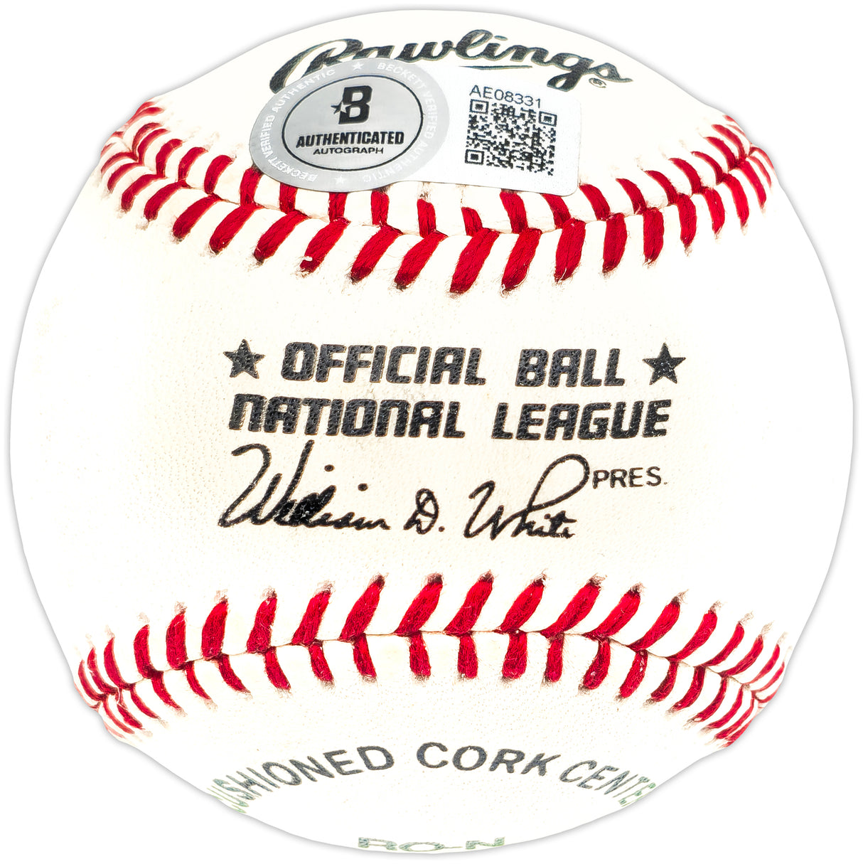 Willie Mays Autographed Official NL Baseball San Francisco Giants Beckett BAS #AE08331