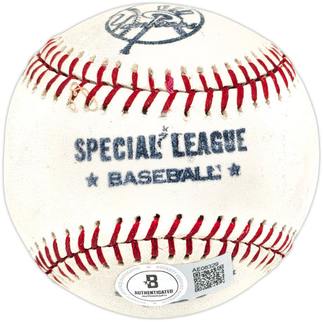 Joe DiMaggio Autographed Official Special League Yankee Logo Baseball New York Yankees Beckett BAS #AE08329