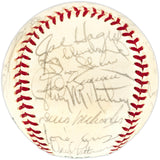 1971 St. Louis Cardinals Team Autographed Official Feeney NL Baseball With 27 Signatures Including Bob Gibson & Lou Brock Beckett BAS #AE08170