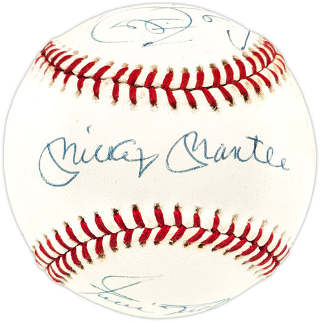 50 Home Run Club Autographed Official NL Baseball With 6 Signatures Including Mickey Mantle & Willie Mays Beckett BAS #AE08347