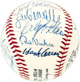 1971 Atlanta Braves Team Autographed Official Feeney NL Baseball With 21 Signatures Including Hank Aaron Beckett BAS #AE08167