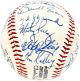 1971 Atlanta Braves Team Autographed Official Feeney NL Baseball With 21 Signatures Including Hank Aaron Beckett BAS #AE08167