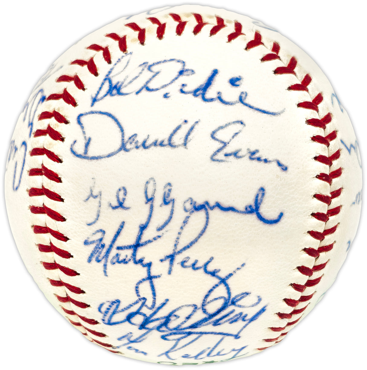 1971 Atlanta Braves Team Autographed Official Feeney NL Baseball With 21 Signatures Including Hank Aaron Beckett BAS #AE08167