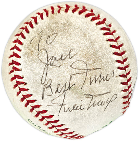 Willie Mays Autographed Official Feeney NL Baseball San Francisco Giants "To Jack Best Wishes" Vintage Signature Beckett BAS #AE08342