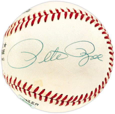 Hank Aaron, Nolan Ryan & Pete Rose Autographed Official NL Baseball The Kings of Baseball Beckett BAS #AE08348