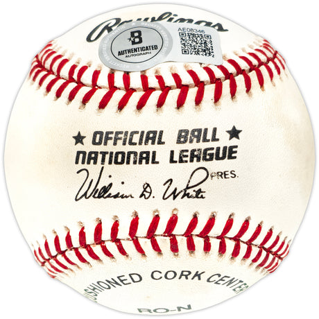 Willie Mays Autographed Official NL Baseball San Francisco Giants Beckett BAS #AE08346