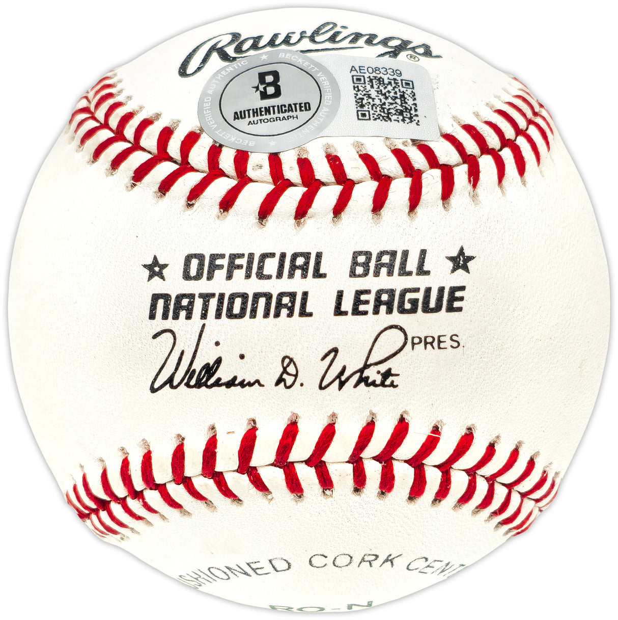 Willie Mays Autographed Official NL Baseball San Francisco Giants Beckett BAS #AE08339