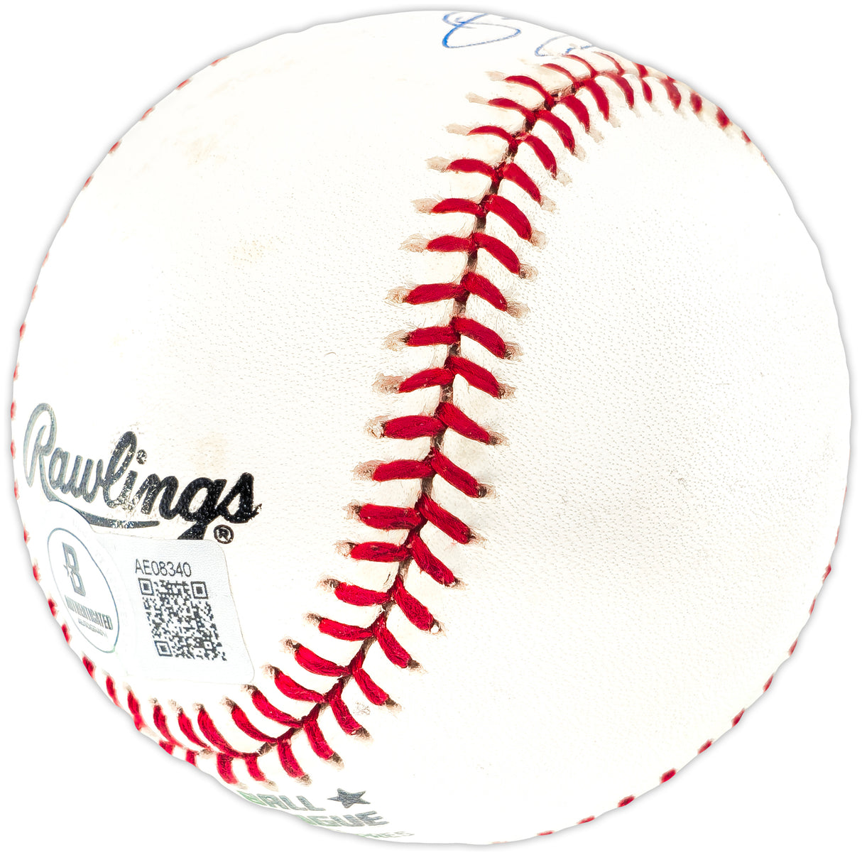 Willie Mays & Ken Griffey Jr. Autographed Official NL Baseball Beckett BAS #AE08340