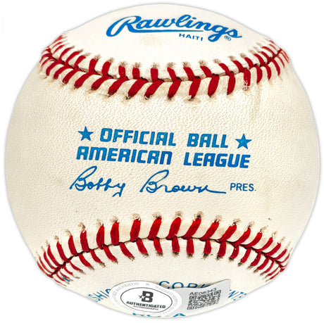 Kirby Puckett Autographed Official AL Baseball Minnesota Twins Beckett BAS #AE08343