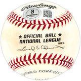 Willie Mays Autographed Official NL Baseball San Francisco Giants Beckett BAS #AE08375