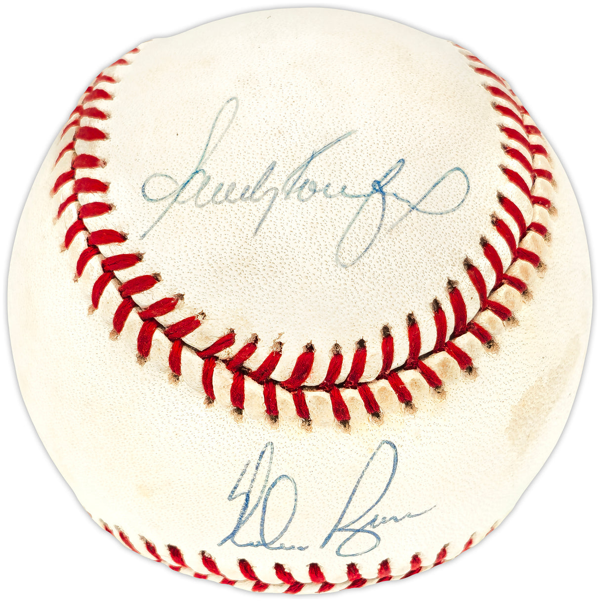 Sandy Koufax, Nolan Ryan & Bob Feller Autographed Official AL Baseball Beckett BAS #AE08376