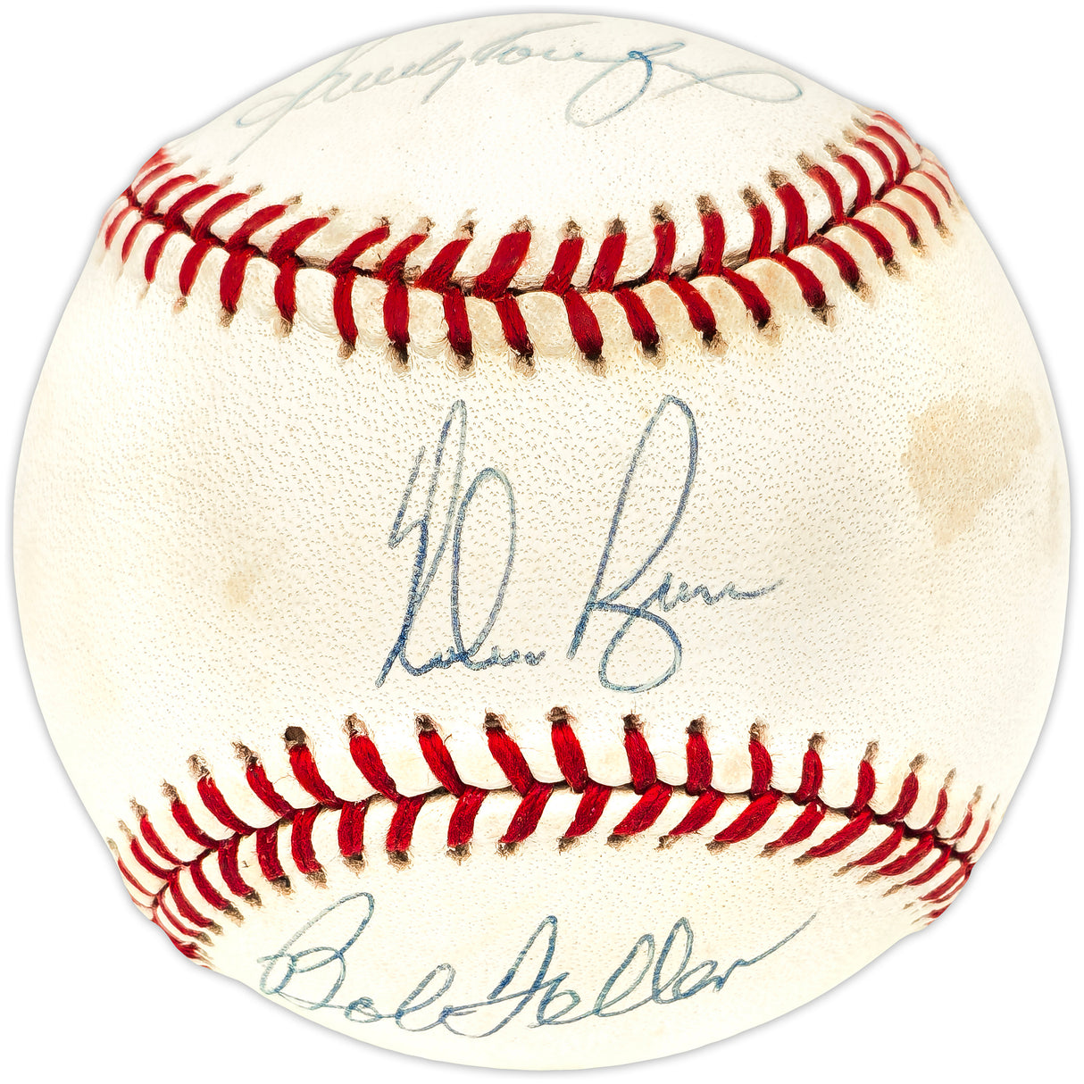 Sandy Koufax, Nolan Ryan & Bob Feller Autographed Official AL Baseball Beckett BAS #AE08376