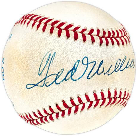 Ted Williams Autographed Official AL Baseball Boston Red Sox UDA Holo & Beckett BAS #AE08319